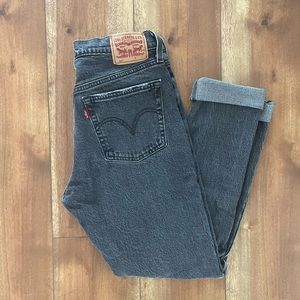 Levi’s 501 black washed skinny jeans
